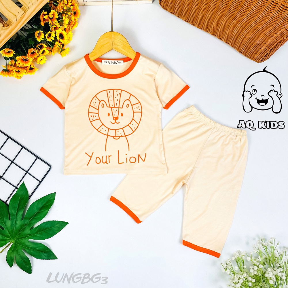 Đồ bộ quần lửng bé gái size đại vải thun lạnh, hàng chính hãng Minlybaby - Unibaby - LUNGBG3
