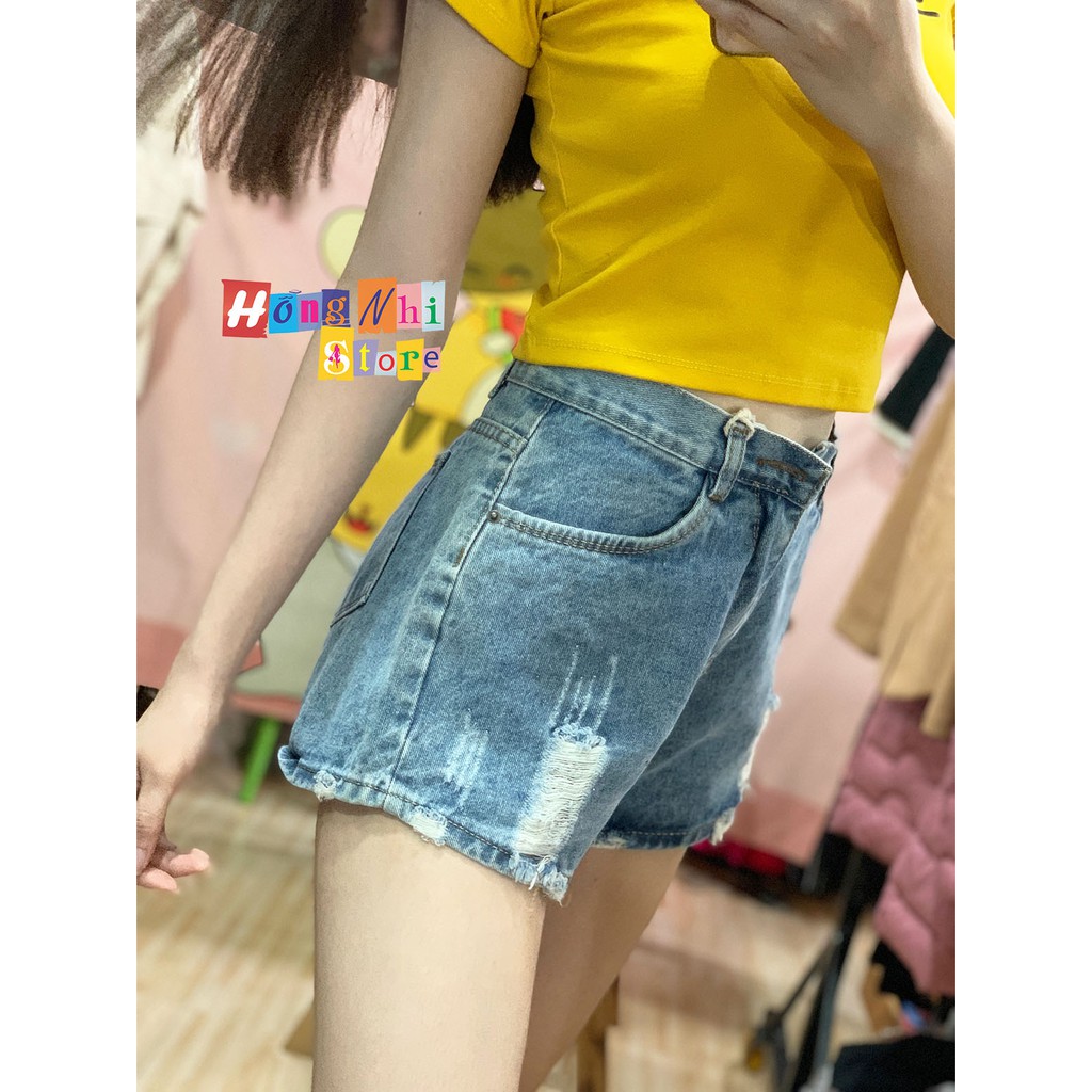 Quần Jean Đùi Nữ Dáng Rộng Size Đại 65Kg, Short Jean Nữ Rách