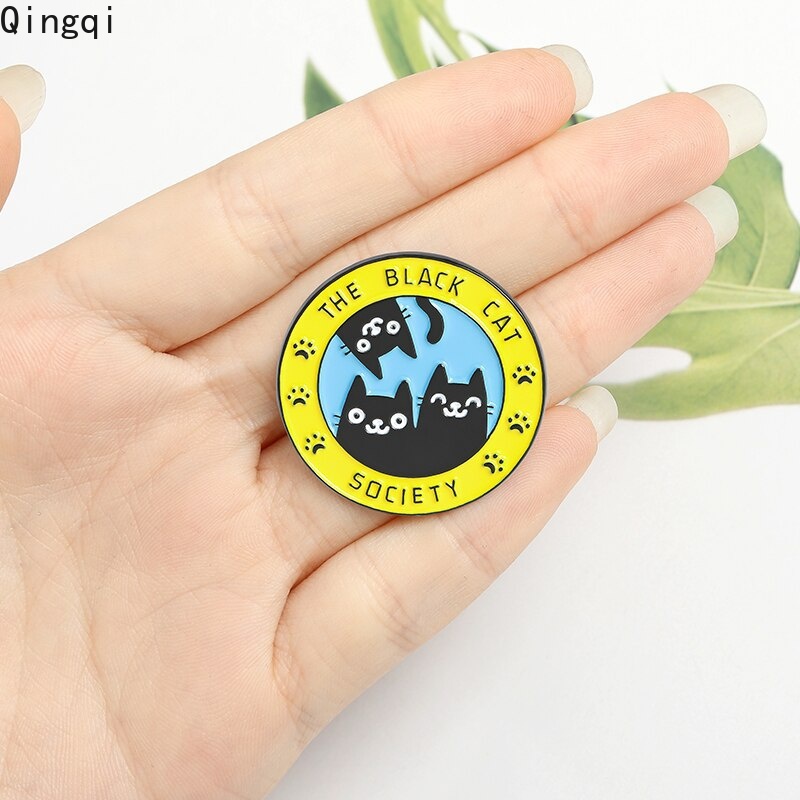 Ghim cài áo MISS ZOE kiểu mèo đen ngộ nghĩnh