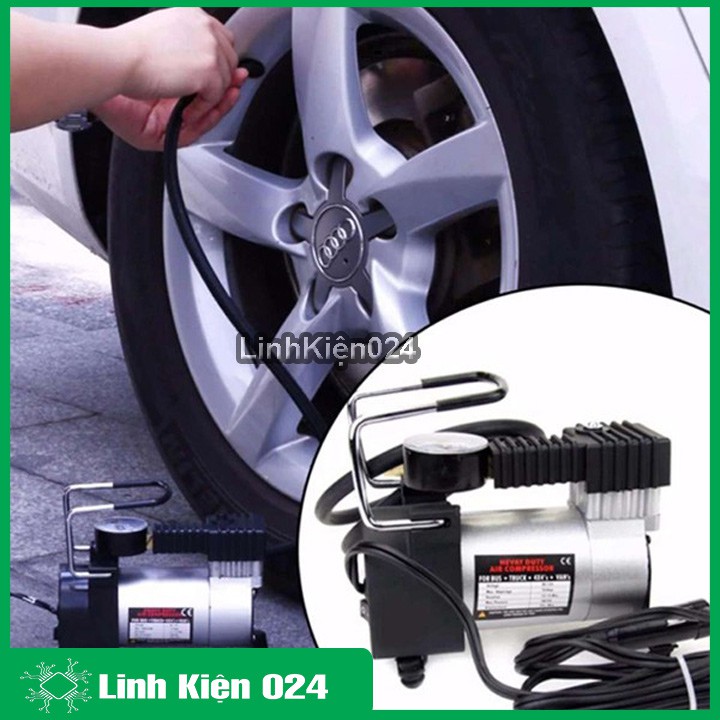 Bơm Ô Tô Xe Máy 12VDC 965 Kpa Màu Bạc