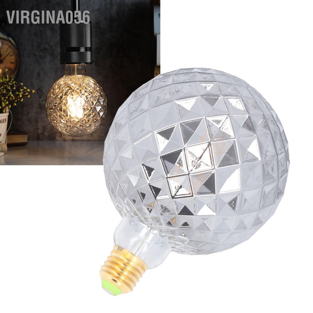 Có thể bán buôn Bóng đèn cổ điển LED thủy tinh xám khói G125 dây tóc trang trí với ánh sáng trắng ấm cho phòng ngủ 220V Virgina056 Hàng giao ngay