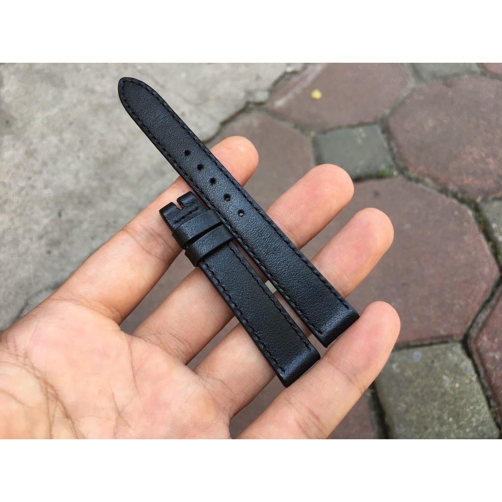 Dây Đồng Hồ Da Bò Cho Nữ Màu Đen DOHA Size 11mm đến 17mm
