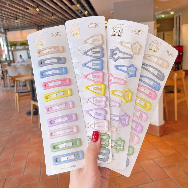 Set 10 KẹP TóC HìNh Ngôi Sao/ TráI Tim Dễ Thương Cho Bé GáI