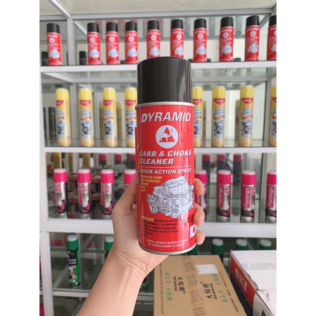 Chế Hòa Khí Dyramid 450ml Dung Dịch Tẩy Rửa Cao Cấp Dành Cho Ô tô Xe Máy