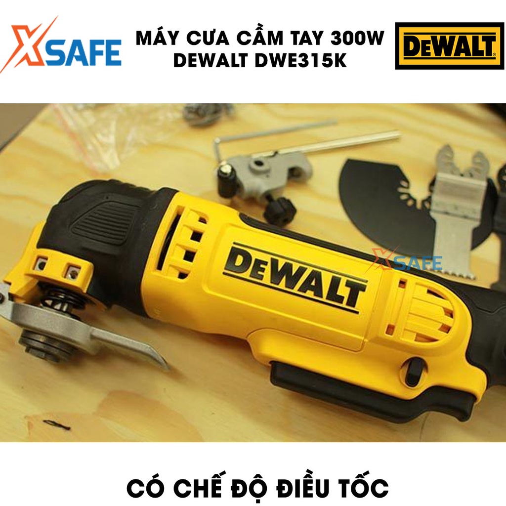 Máy cưa cầm tay 300W DEWALT DWE315K Máy cưa DeWalt chế độ điều tốc trang bị đèn LED, dùng cắt, chà nhám, đánh bóng