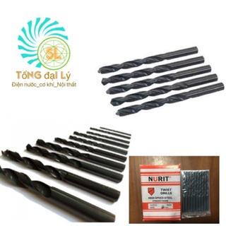 Mũi khoan sắt , gỗ (1.5; 2; 2.5; 3; 3,2; 3.5; 4; 4,2; 4.5; 5; 5,2; 5.5; 6; 6.5; 7mm)