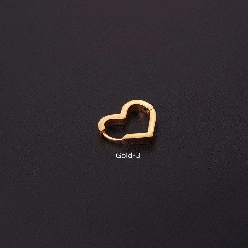 1 Khuyên Tai Hình Trái Tim / Ngôi Sao Bằng Thép Không Gỉ 18g