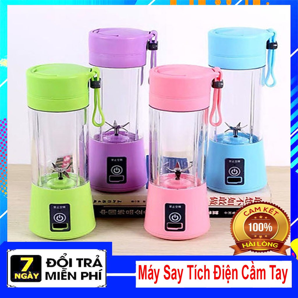 Máy Say Sinh Tố Cầm Tay Mini Dùng Sạc Tích ĐIện