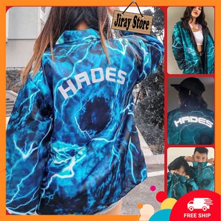 Áo Khoác Dù Nam Nữ - Áo Jacket Bombers Unisex 3D PHẢN QUANG HADES Siêu Hot( Có form rộng XL )