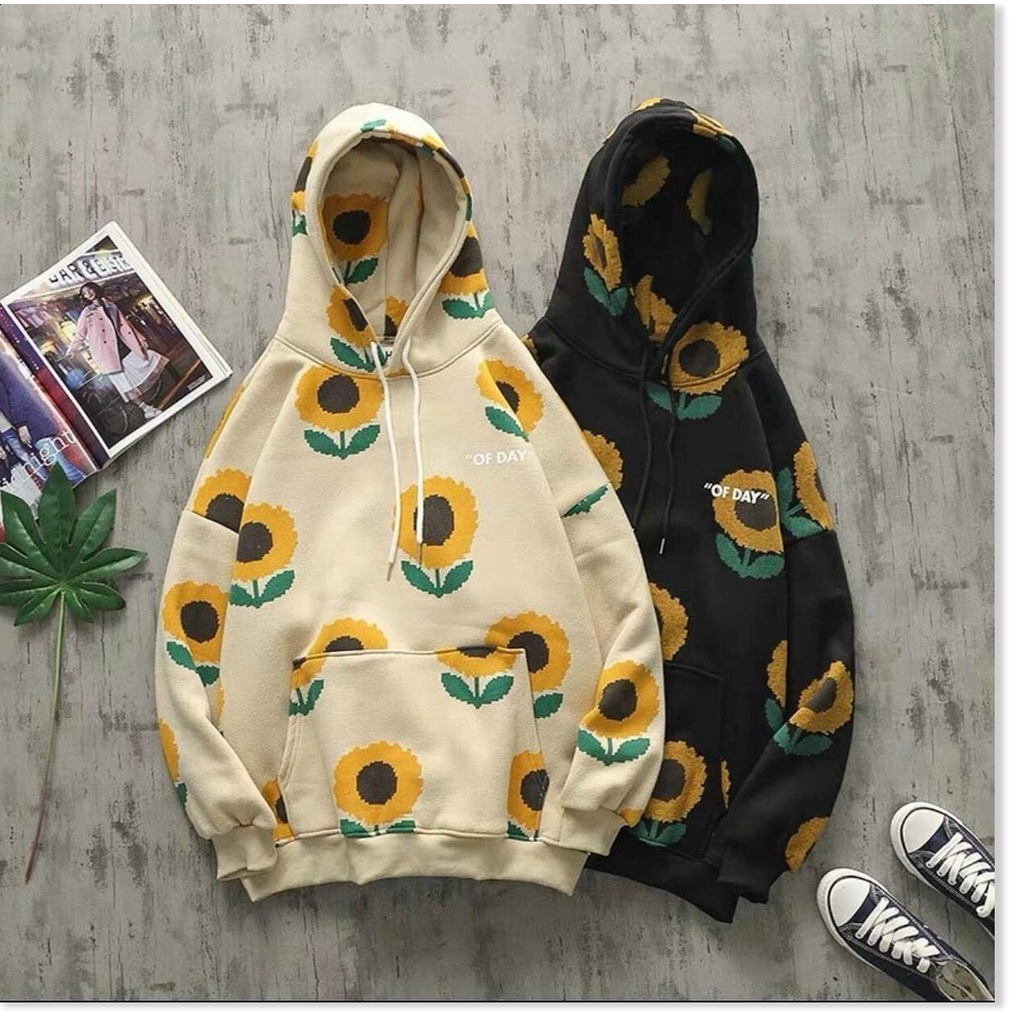 ÁO HODDIES HOẠ TIẾT HOA HƯỚNG DƯƠNG CÓ MŨ CỰC XINH ĐẸP DÀNH CHO CÁC BẠN TRẺ MẪU MỚI NHẤT HIỆN NAY LANA FASHION