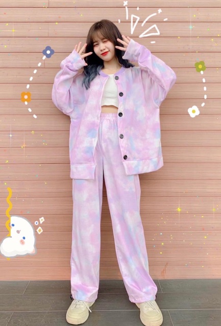 FullSet Áo Cardigan Loang_LongPant Loang Basic Ảnh Thật100%