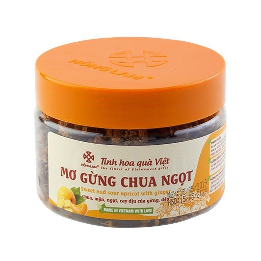 Ô Mai (Xí Muội) Mơ Gừng Chua Ngọt Hồng Lam - Vị Chua Ngọt Gừng - Hộp (200gr, 300gr, 500gr)