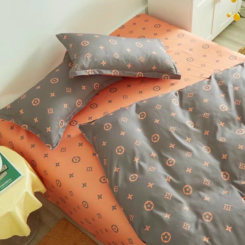 Bộ chăn ga gối Poly Cotton LV (Tặng vỏ gối ôm) - Miễn phí bo chun mọi kích thước