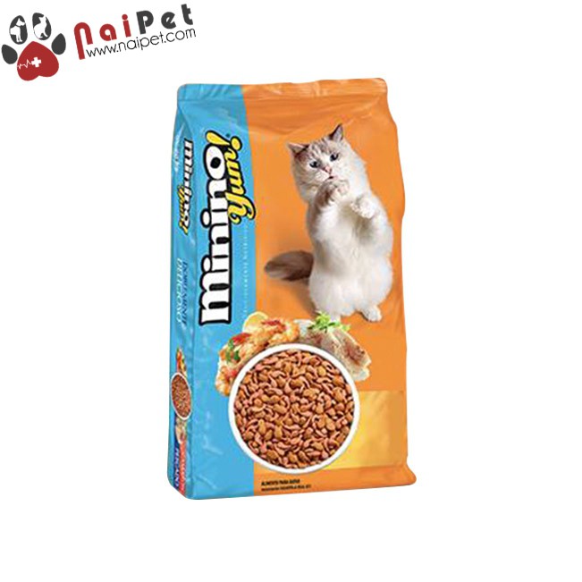 Thức Ăn Hạt Khô Cho Mèo Mọi Lứa Tuổi Vị Hải Sản Seafood Mix Minino yum 350g