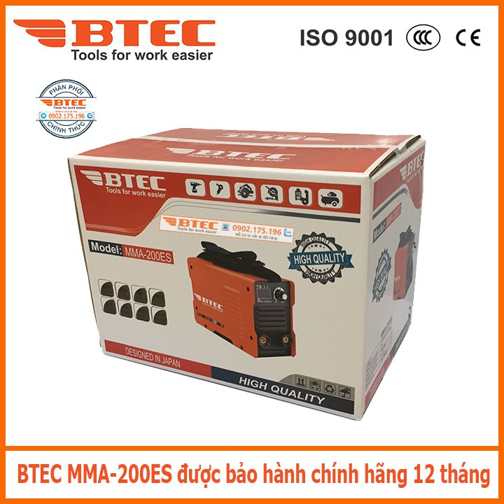 Máy hàn điện tử mini BTEC MMA-200ES | Có đồng hồ | Phiên bản giới hạn 2020