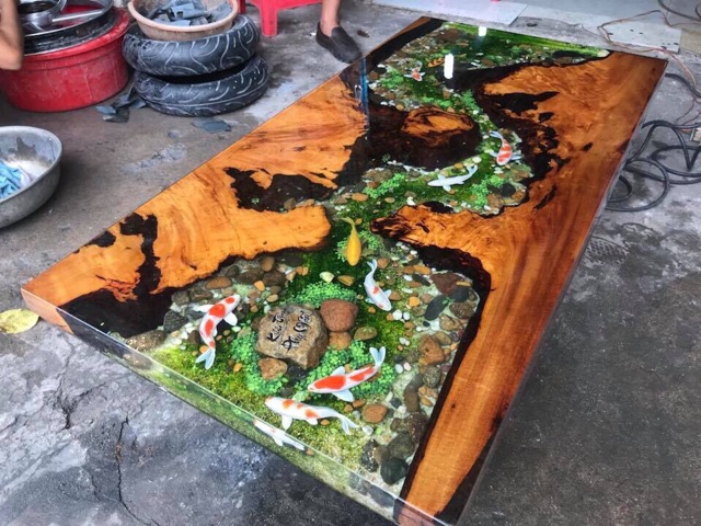 Keo đổ nhựa làm khuôn tranh 3D trong suốt Epoxy Resin Ultra Clear Crystal 1kg