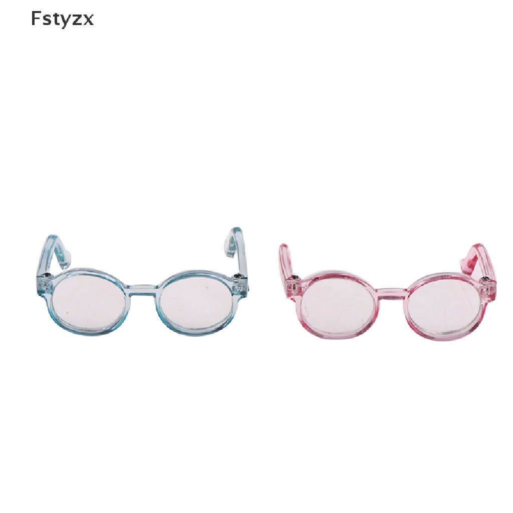 Kính búp bê nhung lông Fstyzx gọng tròn 6.5/ 9.5cm tròng trong suốt FY