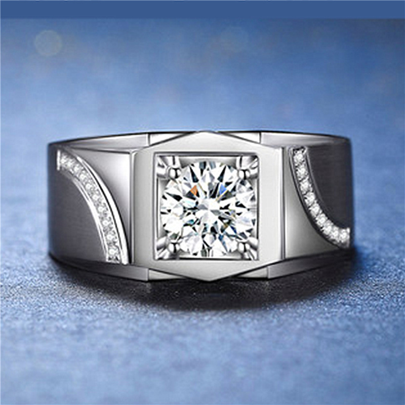 Nhẫn mạ bạc 925 đá zircon đá kim cương sáng tạo