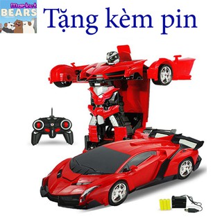 Đồ chơi oto biến hình rô bốt loại điều khiển từ xa dành cho bé - Siêu xe hàng loại một có tặng kèm pin - Bear Market
