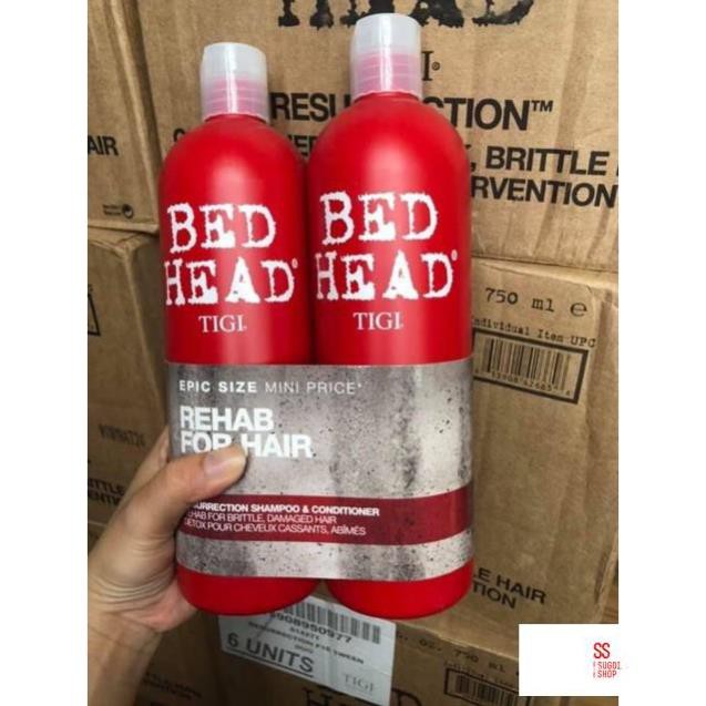 Bộ gội xả Tigi Bed head đỏ siêu mượt tóc - cặp dầu gội xả tigi đỏ (750ml -750ml)