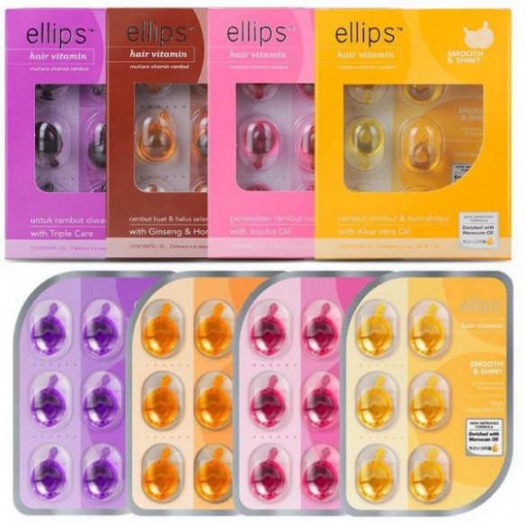 [G02] Viên Dưỡng Tóc Ellips Hair Vitamin Vỉ 6 Viên - Hộp 2 Vỉ x 6 Viên S008