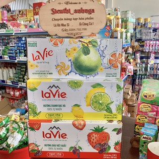 Nước Khoáng Có Ga LaVie Sparkling 330ML thùng 24 lon