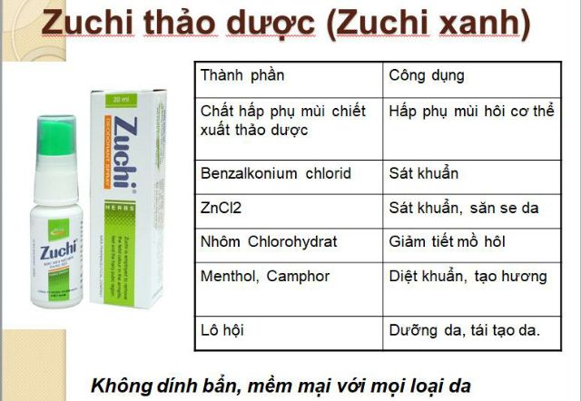 Zuchi Unisex Xịt khử mùi Nam & Nữ - Xịt Nách