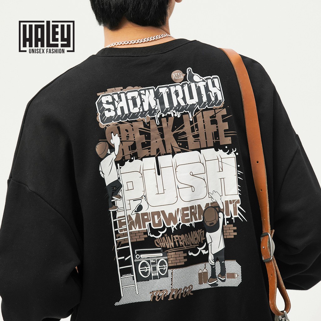 Áo Sweater SHOWTRUTH Nam Nữ Phong Cách Hàn Quốc, Chất Nỉ Dày Dặn Ấm Áp SW 12 Haley