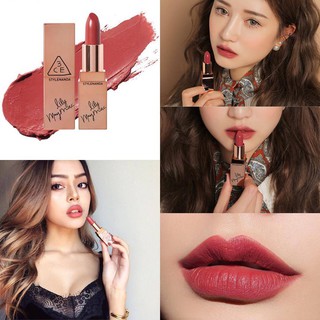 ⭐️⭐️⭐️[KÈM QUÀ TẶNG]: Son 3CE Lily Maymac 118 Holy Rose chính hãng 100% - màu đỏ đất cực tôn da