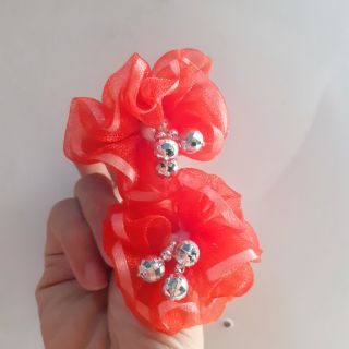 Một cặp cột tóc vải đính hoa cho bé (được chọn màu)