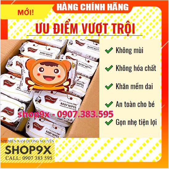 Khăn Ướt Em Bé 165 Tờ - Không Mùi Dịu Nhẹ - Dày Mềm Mịn