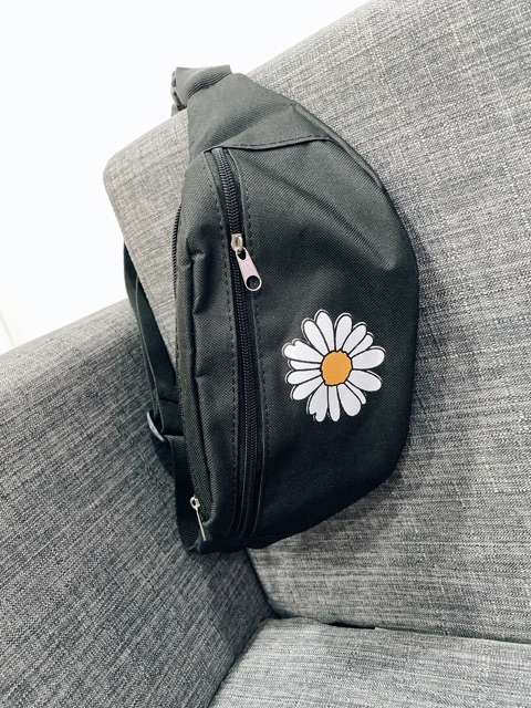 TÚI BAO TỬ - ĐEO BỤNG - Bông cúc 2 ngăn
