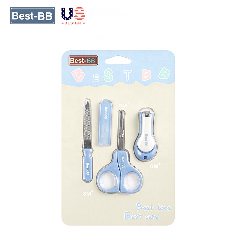 Dụng cụ cắt móng tay cho bé sơ sinh, bấm móng BEST BB vỉ 3 chi tiết kéo cắt và dũa móng đa năng không làm tổn thương bé
