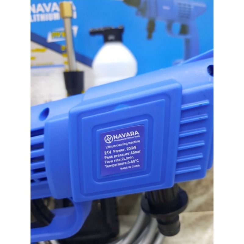 Máy rửa xe pin Navara 21v, súng rửa xe áp lực cao, xịt rửa xe gia đình
