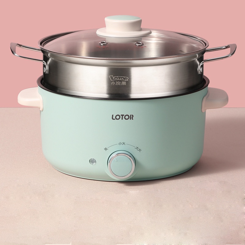 Nồi Lẩu Điện Đa Năng Lotor 30C Có Xửng Hấp Dung Tích 3L Cao Cấp - Shop Sara
