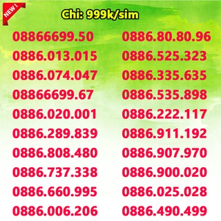 Sim số đẹp Vinaphone đồng giá 1000k