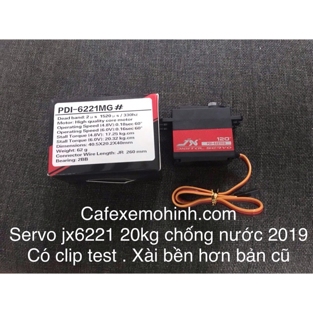 Servo jx 6221 20kg bản chống nước 2019 cho xe , tàu điều khiển từ xa rc