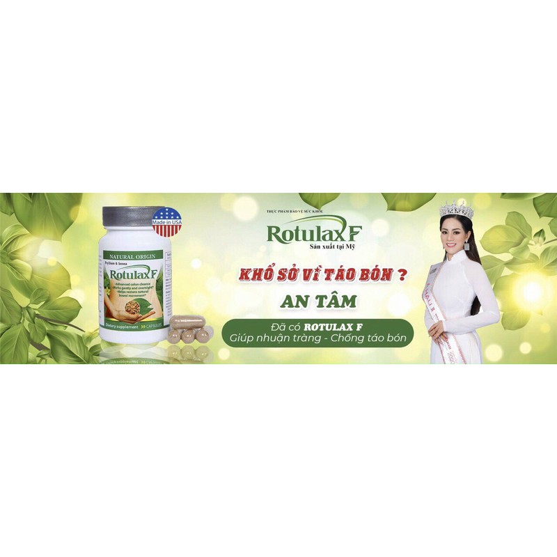 ROTULAX  F - giúp detox thanh lọc cơ thể, bổ sung chất xơ, phòng chống táo bón, giúp nhuận tràng (hộp 30 viên, usa)