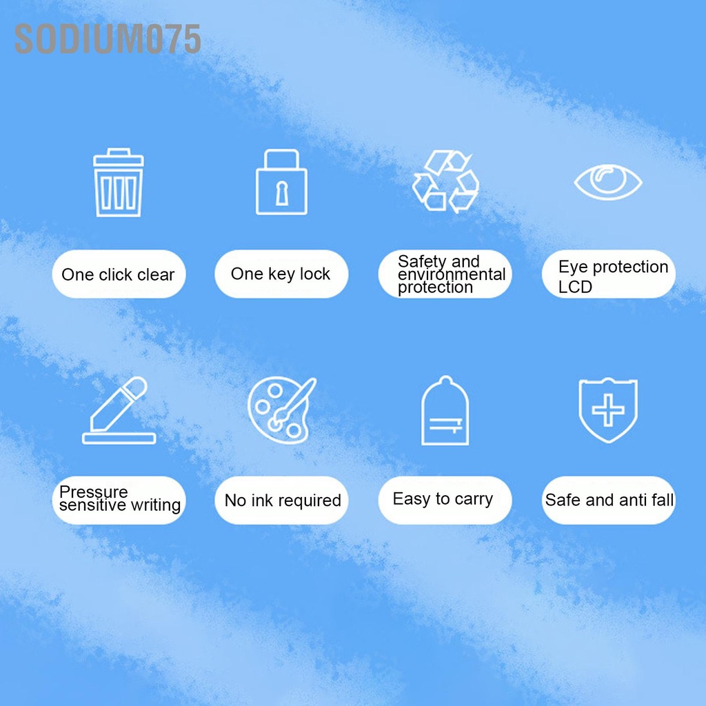 Có thể bán buôn Máy tính bảng viết LCD 6 5 inch Giáo dục sớm vẽ nguệch ngoạc cho 3 tuổi trở lên Sodium075 Hàng giao ngay