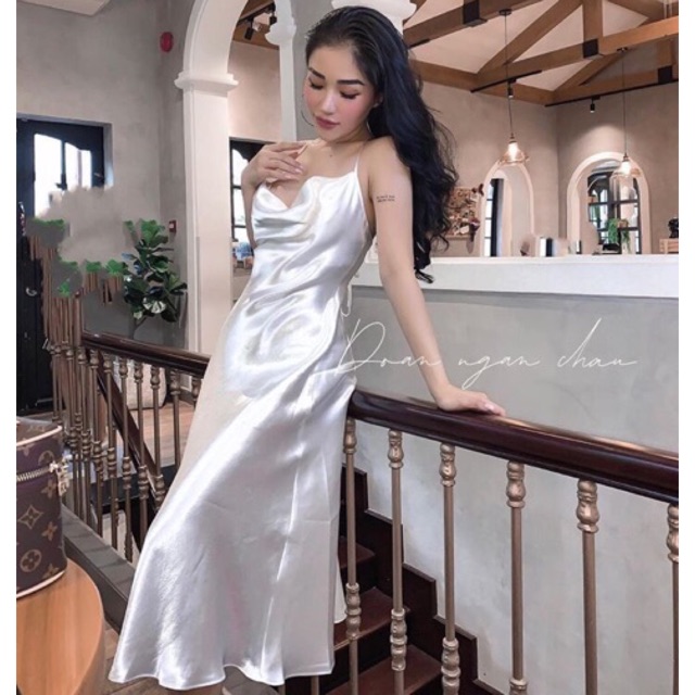 Đầm maxi 2 day hở lung | BigBuy360 - bigbuy360.vn