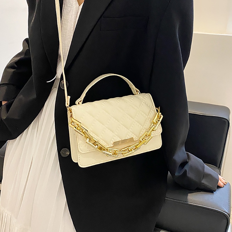 Ielgy Túi Xách Vuông Bề Mặt Mềm Mịn Phong Cách Âu Mỹ Cổ Điển