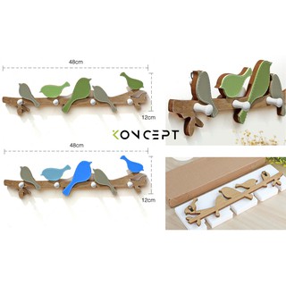 Mắc gỗ trang trí hình chim sẻ