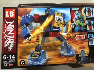 Combo 4 Hộp Lego Ninja A-B-C-D (73-84PcS)