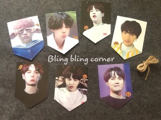 Set cờ treo trang trí các thành viên BTS
