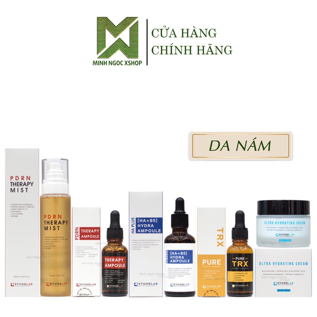 Combo xịt khoáng, serum, kem dưỡng Kyung Lab phục hồi, giảm nám, trắng da 30/150ml