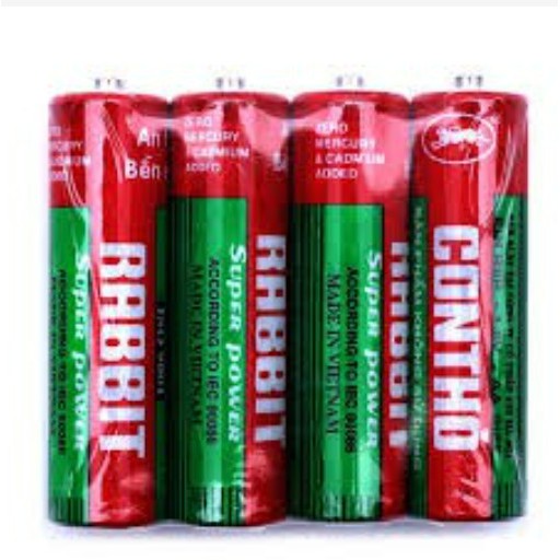pin con thỏ ( pin đũa size AAA,pin tiểu AA) 4 viên