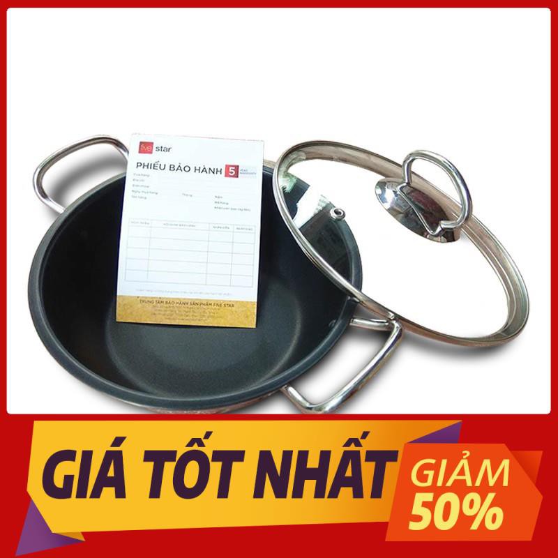 Nồi kho thịt cá 20 cm 3 đáy chống dính Fivestar - nồi chống dính cao cấp - nồi inox