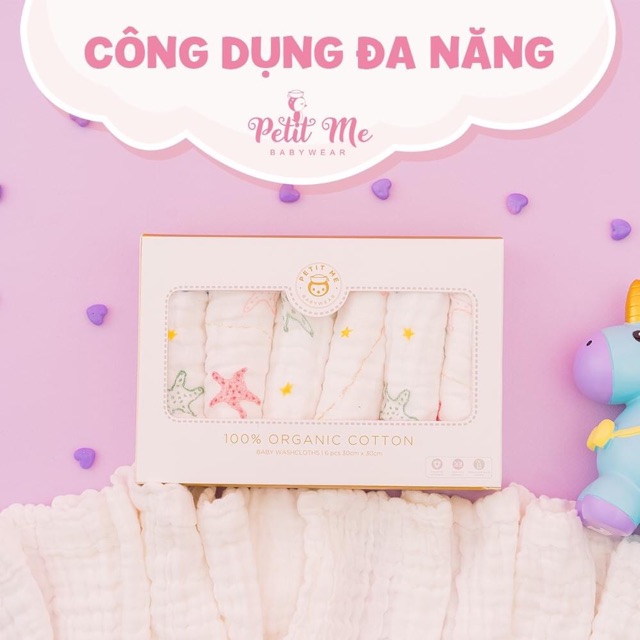 Set hộp 6 Khăn sữa Petit me