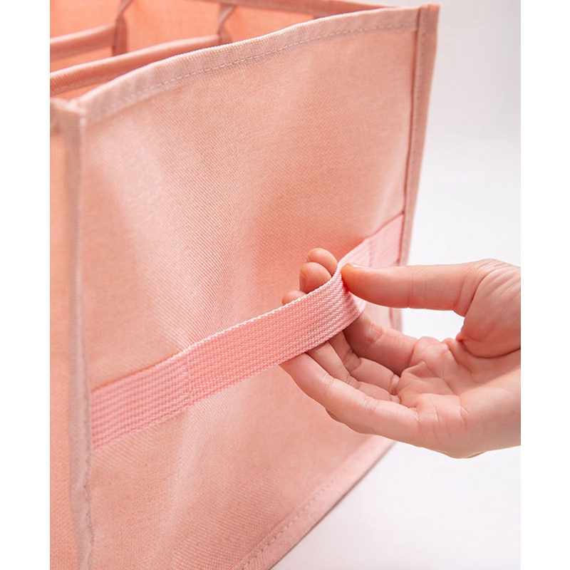 Hộp Đựng Quần Áo / Đồ Dùng Bằng Vải Không Dệt Có Tay Cầm Tiện Dụng Cho Gia Đình