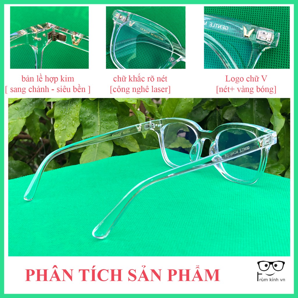 KÍNH GM THỜI TRANG CAO CẤP [ logo V + Khắc chữ ] | BigBuy360 - bigbuy360.vn